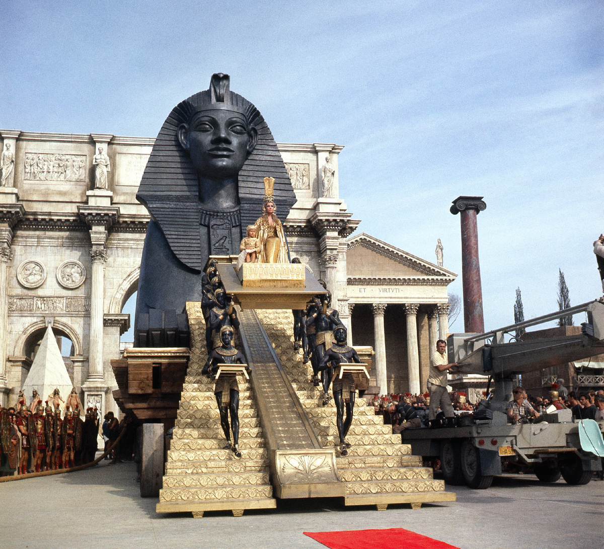 Съемки фильма "Клеопатра". Италия, 1962 год.