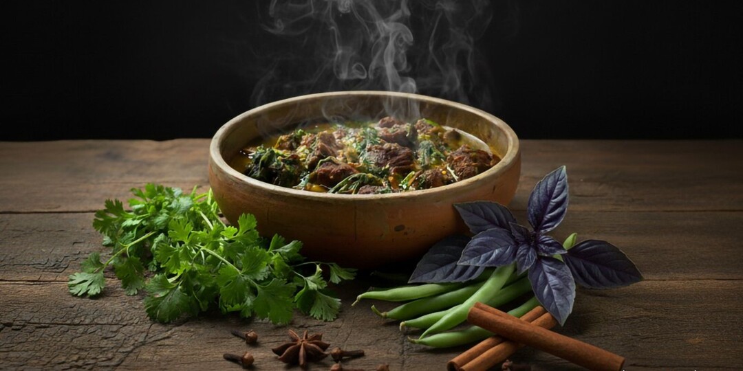 Говядина с зеленым лобио: старейший грузинский рецепт