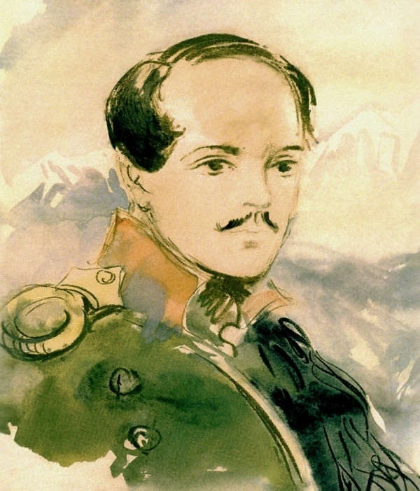 Маврина (Лебедева) Татьяна Алексеевна (1902-1996) Портрет М.Ю.Лермонтова. 1941 г.