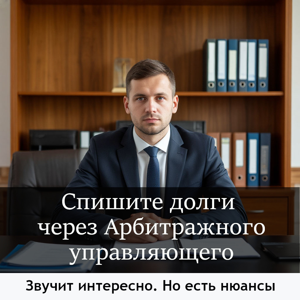 Очень часто рекламируется схема, когда клиенту предлагается "Списать долги напрямую через Арбитражного управляющего, без посредников, с гарантией 100%"