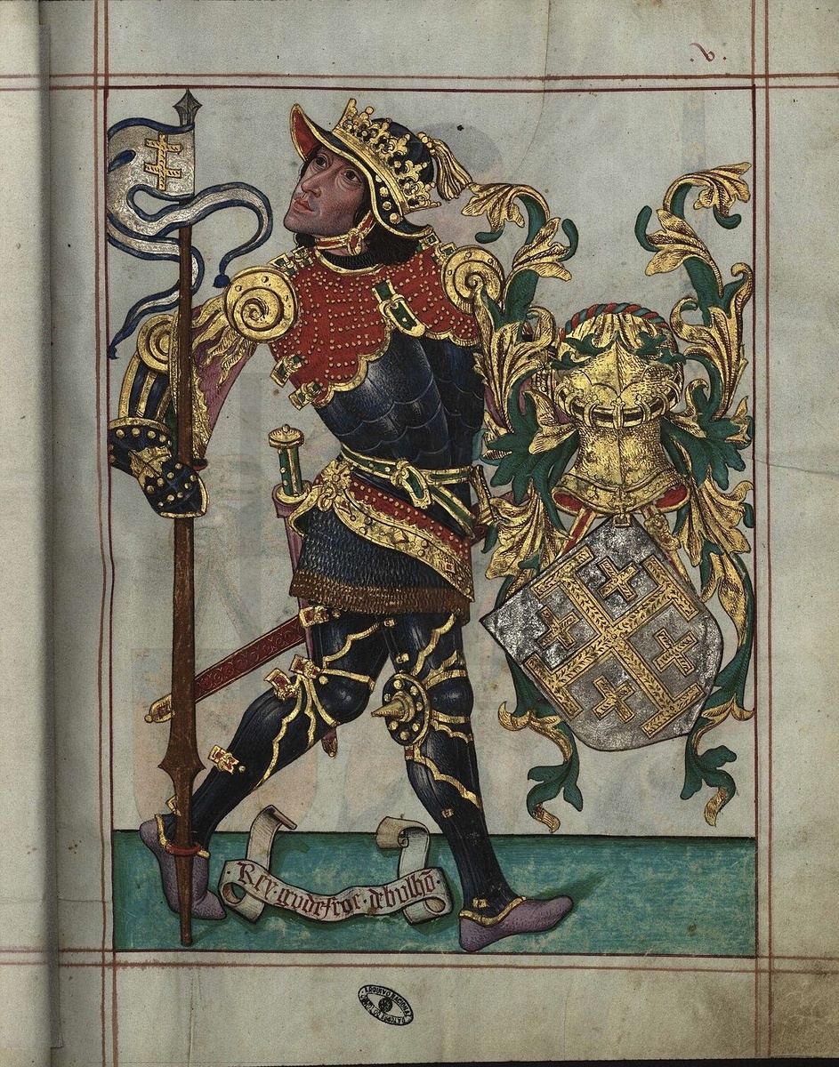 Миниатюра Годфри Буйонского, в Книге Амейро-Мора (1509)