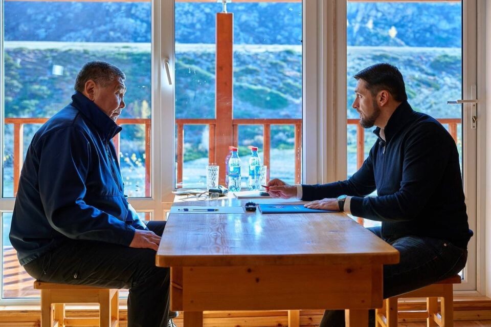    Встреча председателя правительства Республики Алтай с главой Онгудайского района. Источник: t.me/asprokopyev