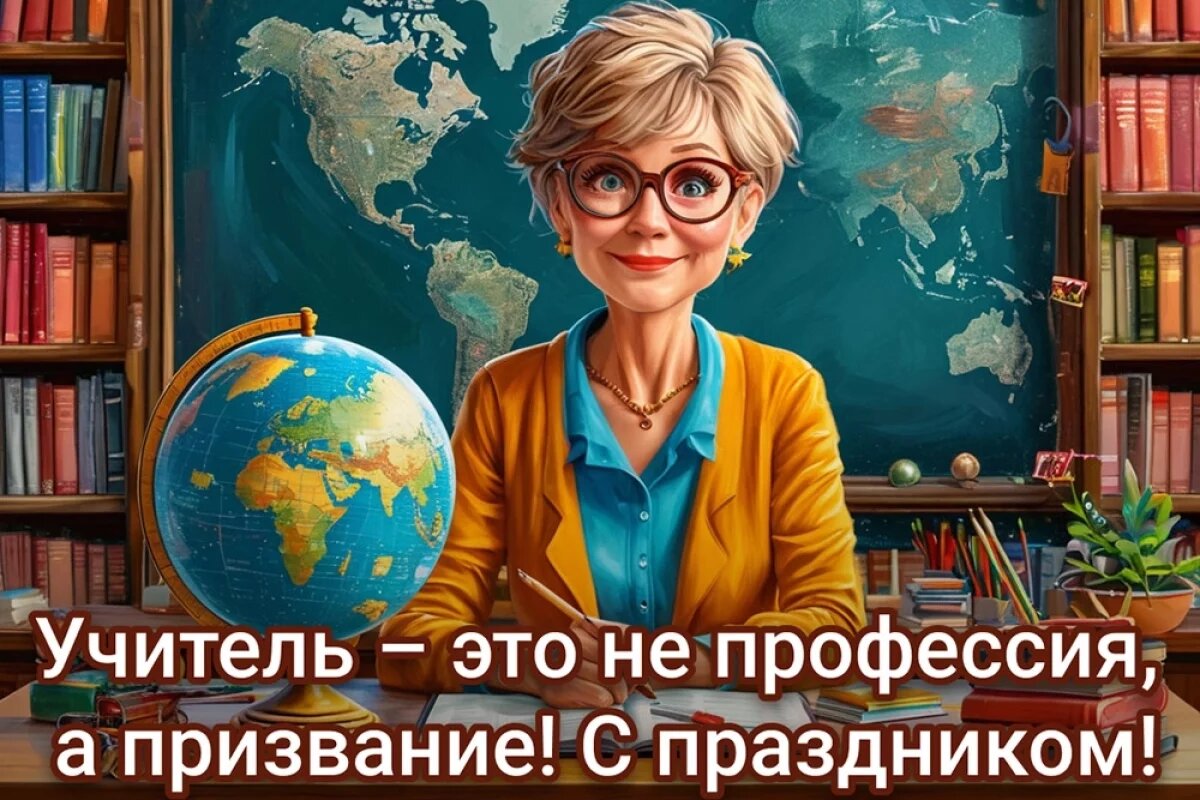    50+ открыток с Днем учителя.