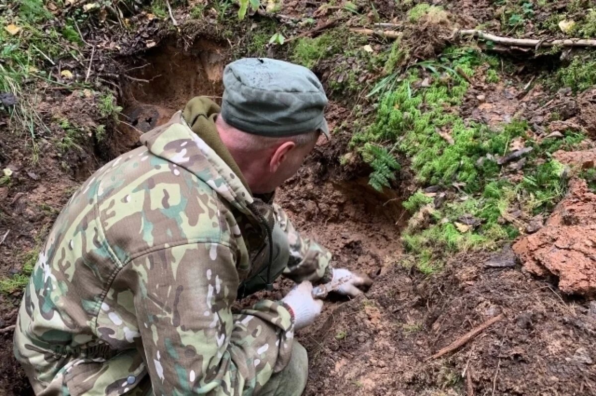    В Тверской области подняли останки советского солдата
