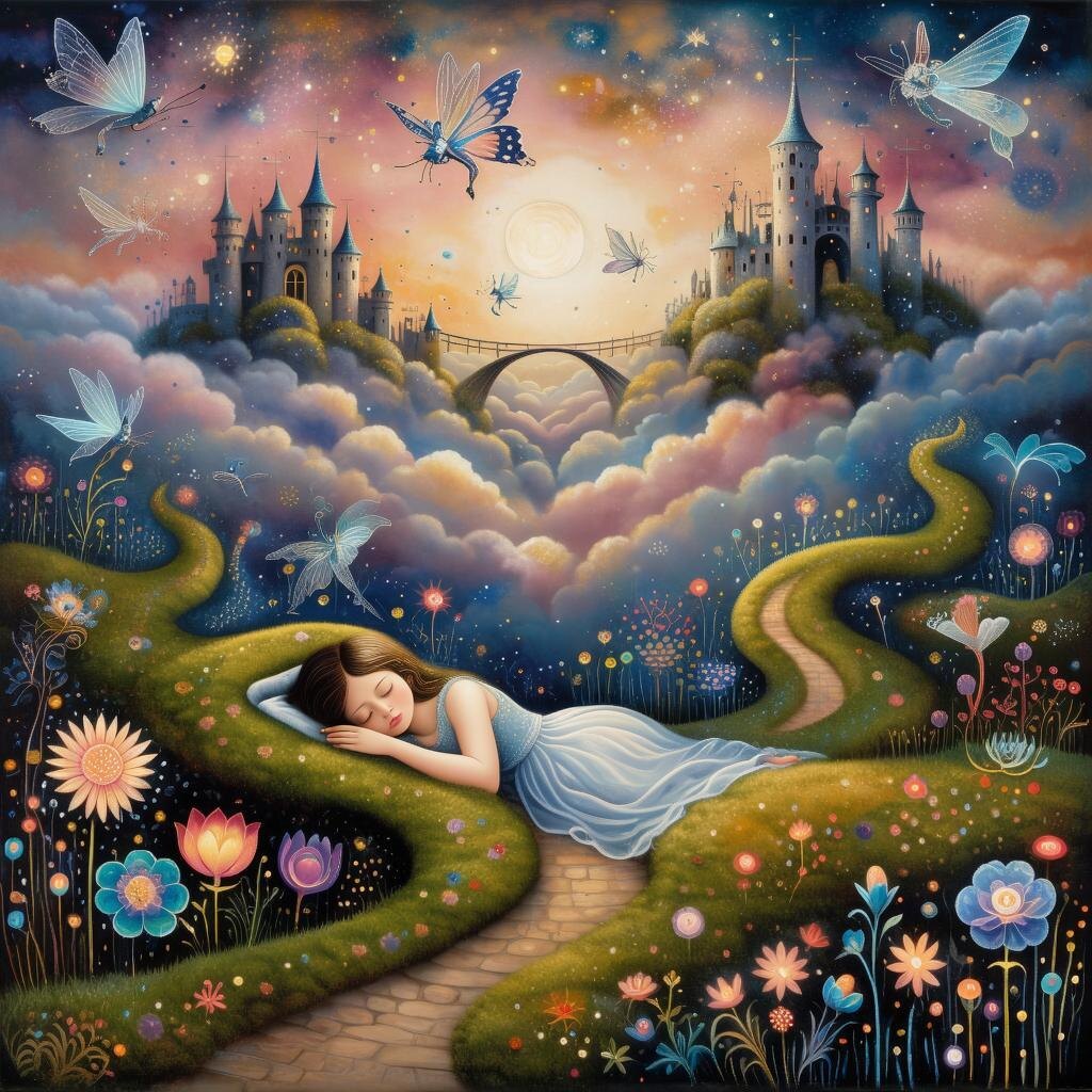 Сновидение. Иллюстрация сгенерирована нейросетью