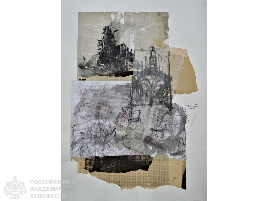 Б.Ф. Бельский (1960-2024). Из серии «Ela nave va» («И корабль плывёт»). Бумага, шелкография. Собственность семьи художника