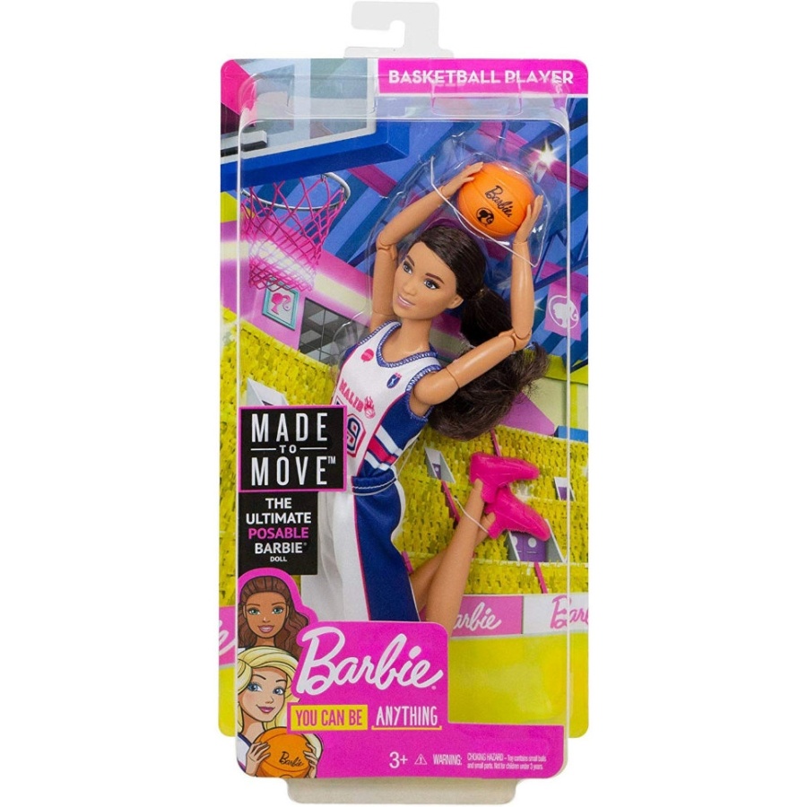 Barbie® Made to Move™ Basketball Player, Brunette with Basketball, фото из интернета