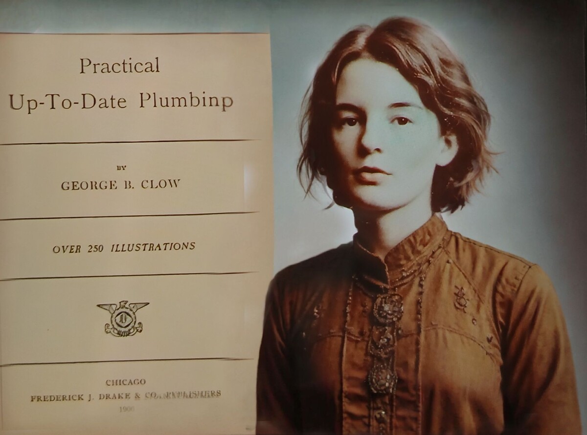 Титульный лист книги и моя помощница в аутентичном наряде той эпохи