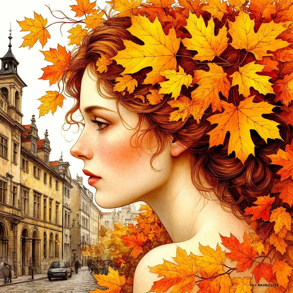 Осень представляется мне вот такой красавицей - нежной и рыжей))