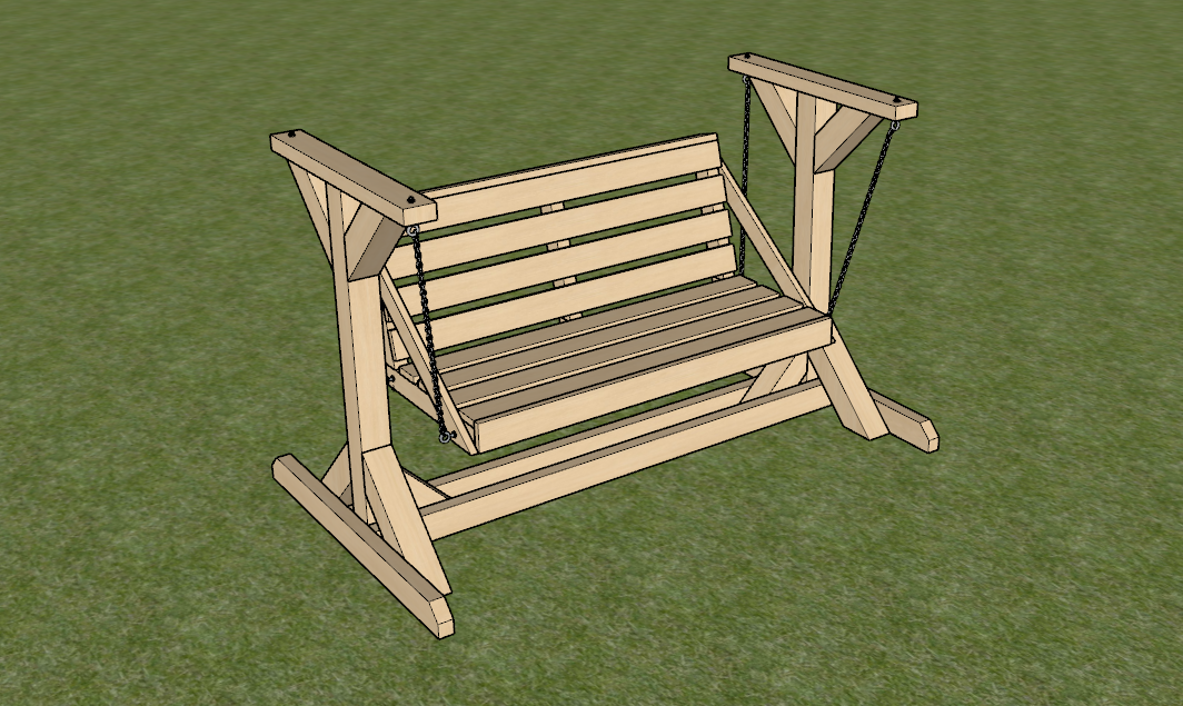 Садовая качель из дерево