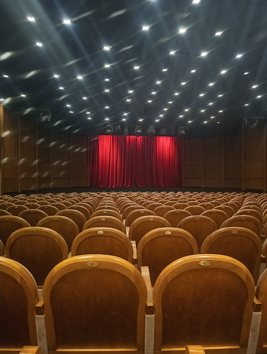 Зал театра им. Образцова. Была там до рождения детей на чудесном спектакле "Исповедь хулигана".