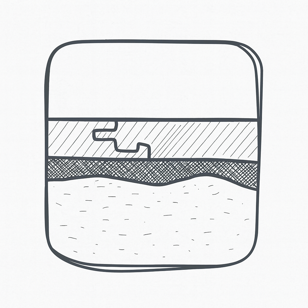 Подложка с правильным показателем PC (Point Load Compensation) сглаживает микродефекты и создает стабильное основание. 