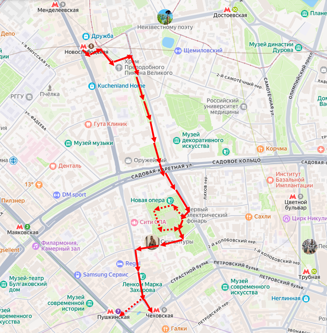 Схема маршрута.