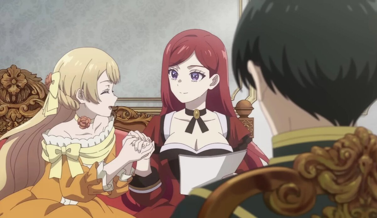 Кадр из аниме «Королева, ставшая причиной трагедии, сделает для народа всё, что в её силах»   📷