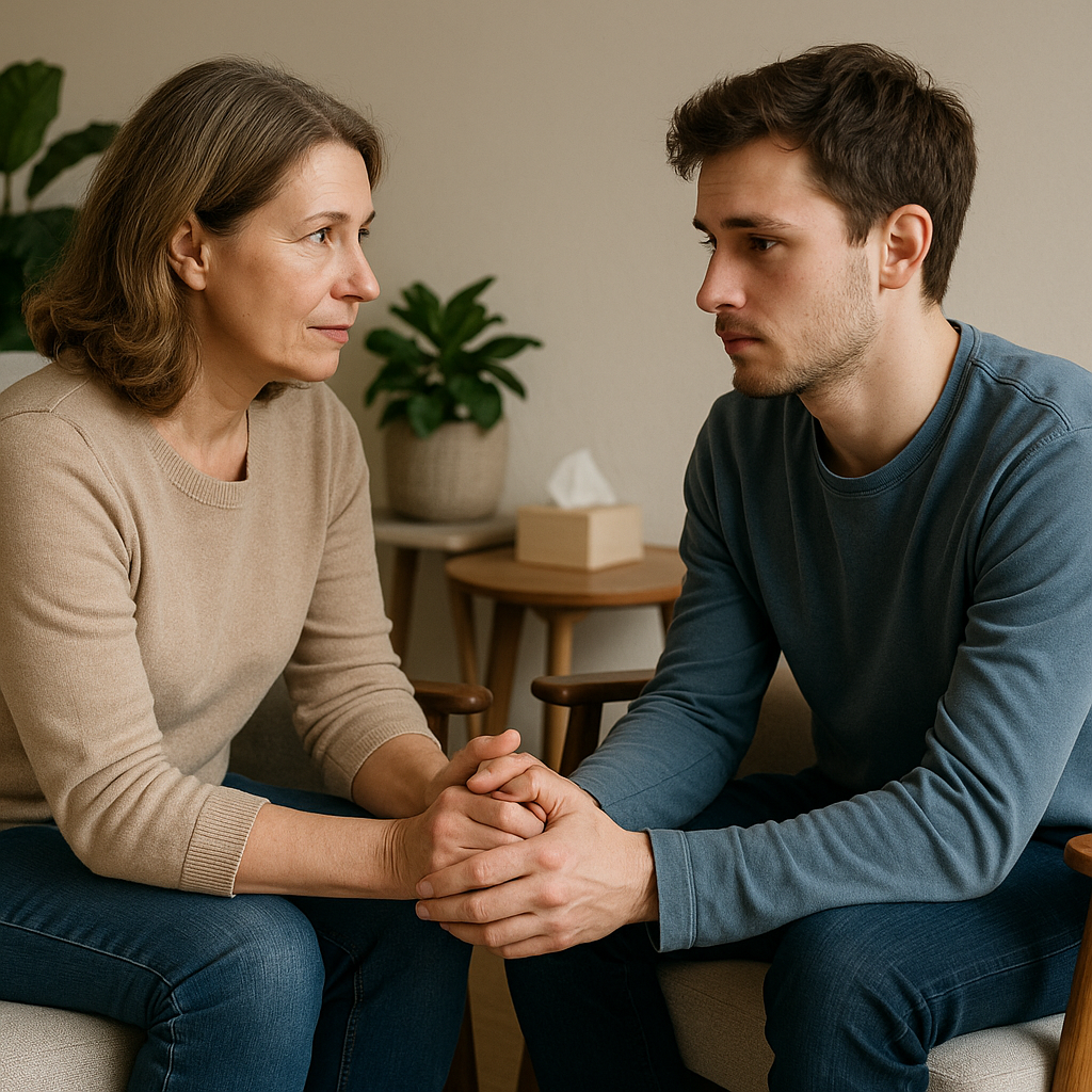 Иногда сможет помочь простой разговор