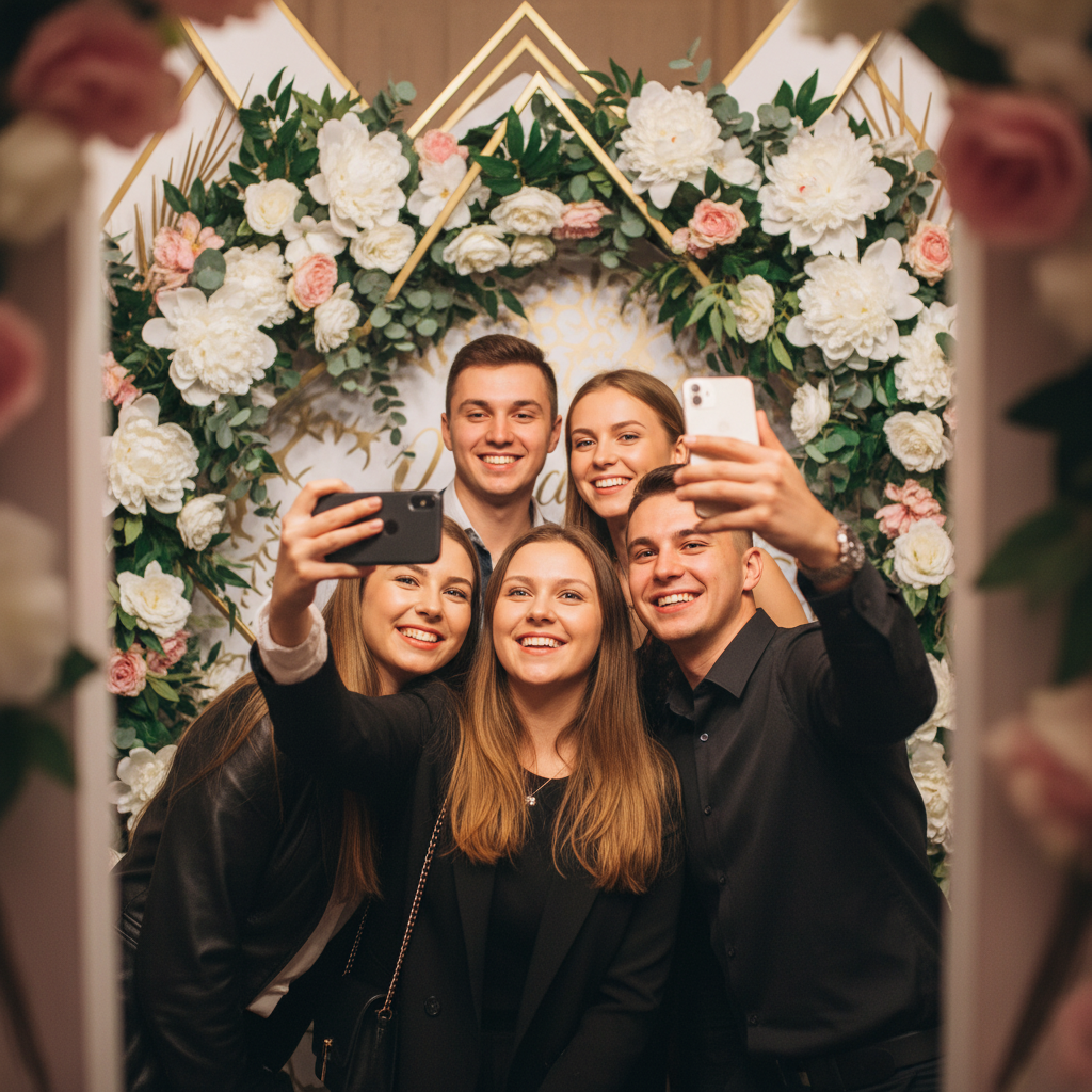 Идея для свадебной фотозоны