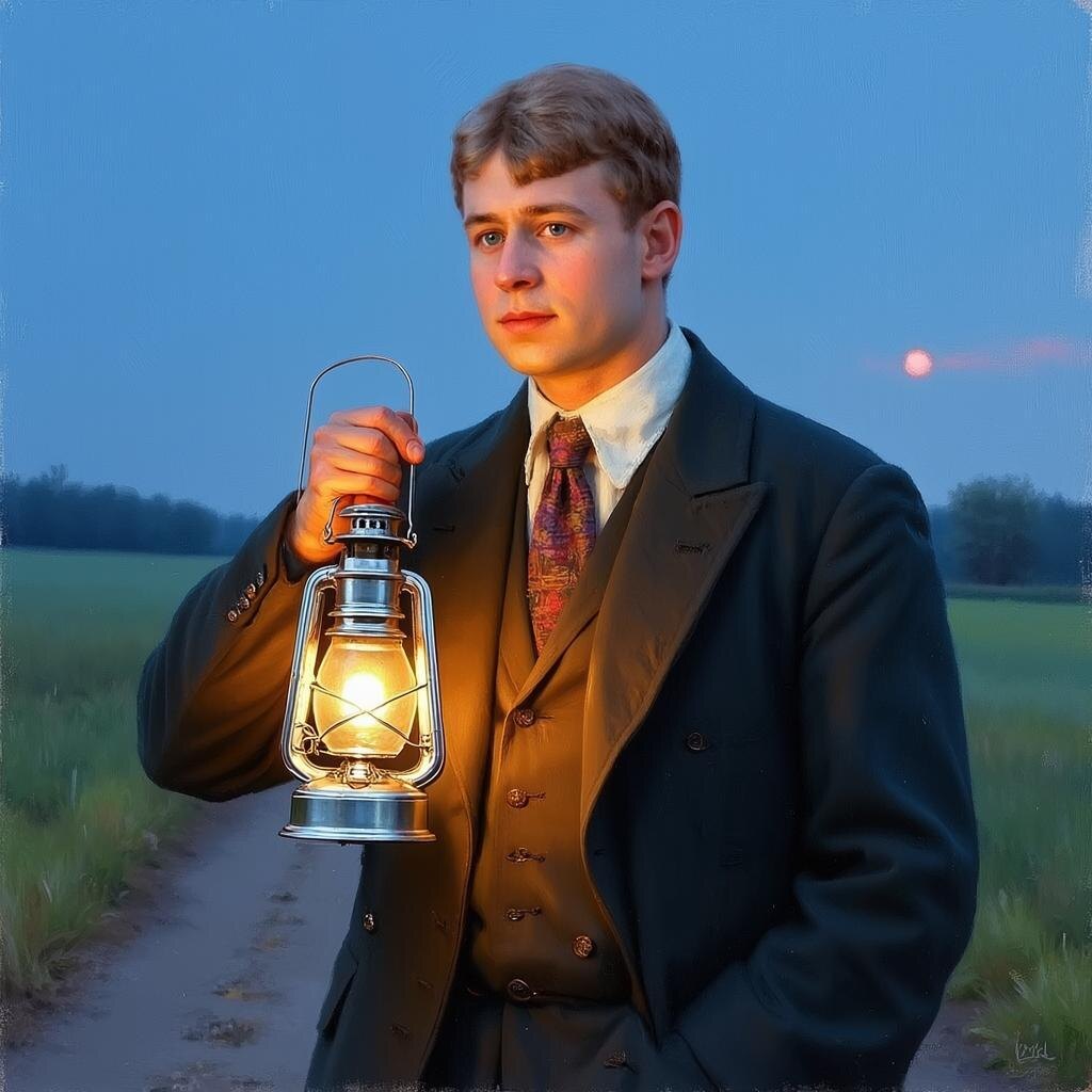 Сергей Есенин. Изображение сгенерировано с помощью нейросети.