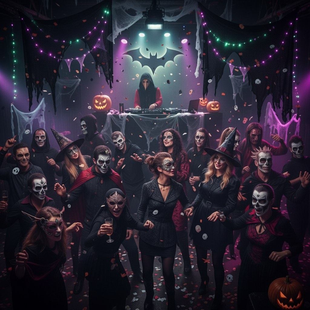 Тематическая вечеринка в клубе в стиле Хэллоуин