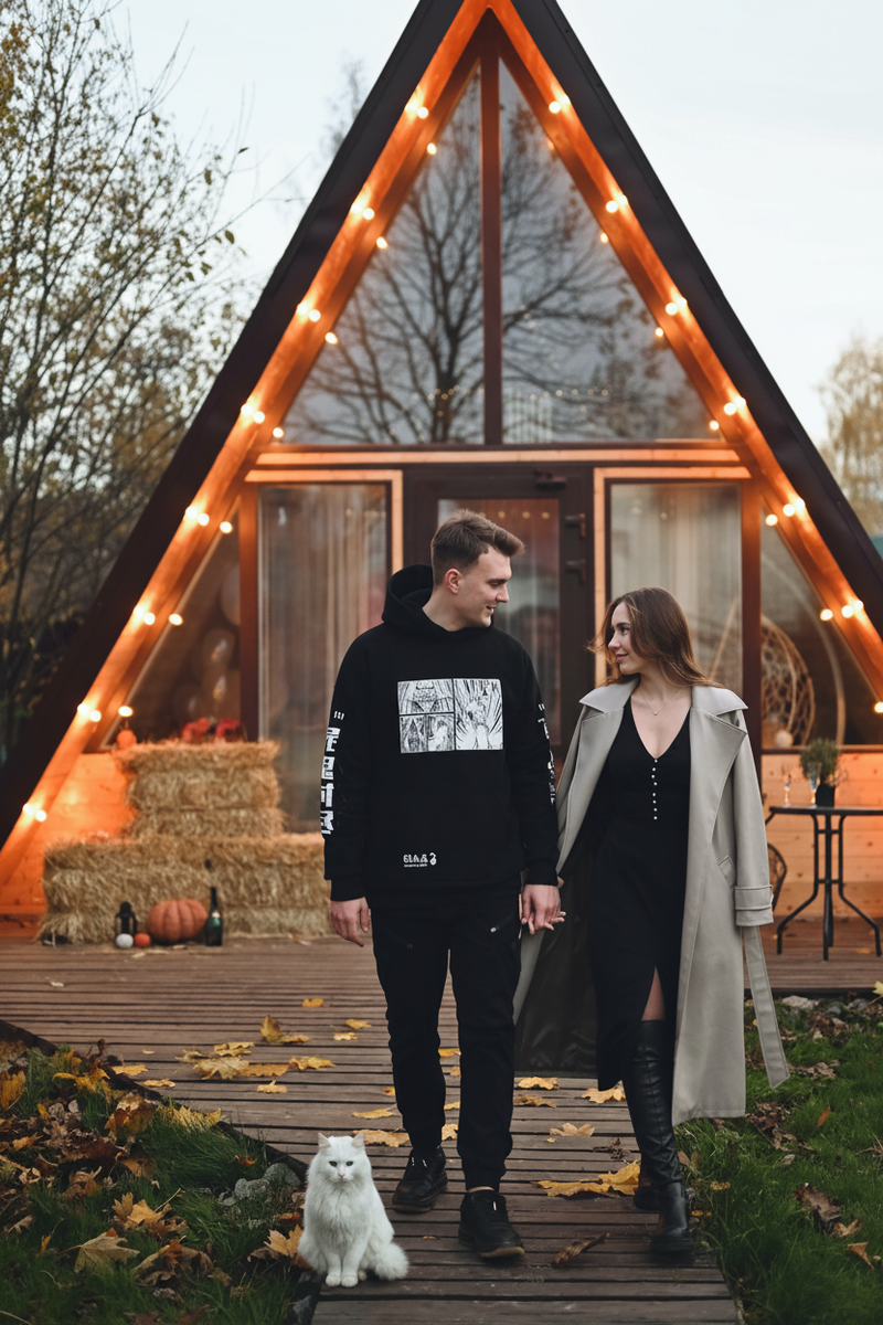 Дом Янтарь в Aframe Happy. Осенняя атмосфера