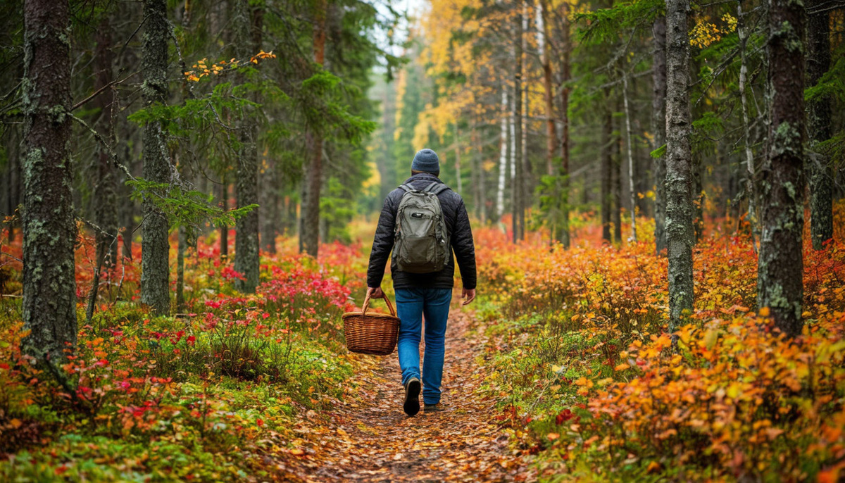 Отправился в лес. За грибами!