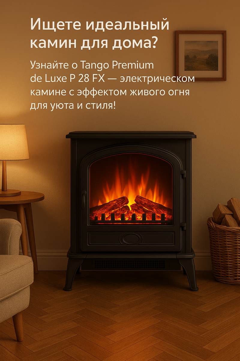    Электрический камин Tango Premium de Luxe P 28 FX: как создать атмосферу домашнего уюта без дыма и хлопот Kamin
