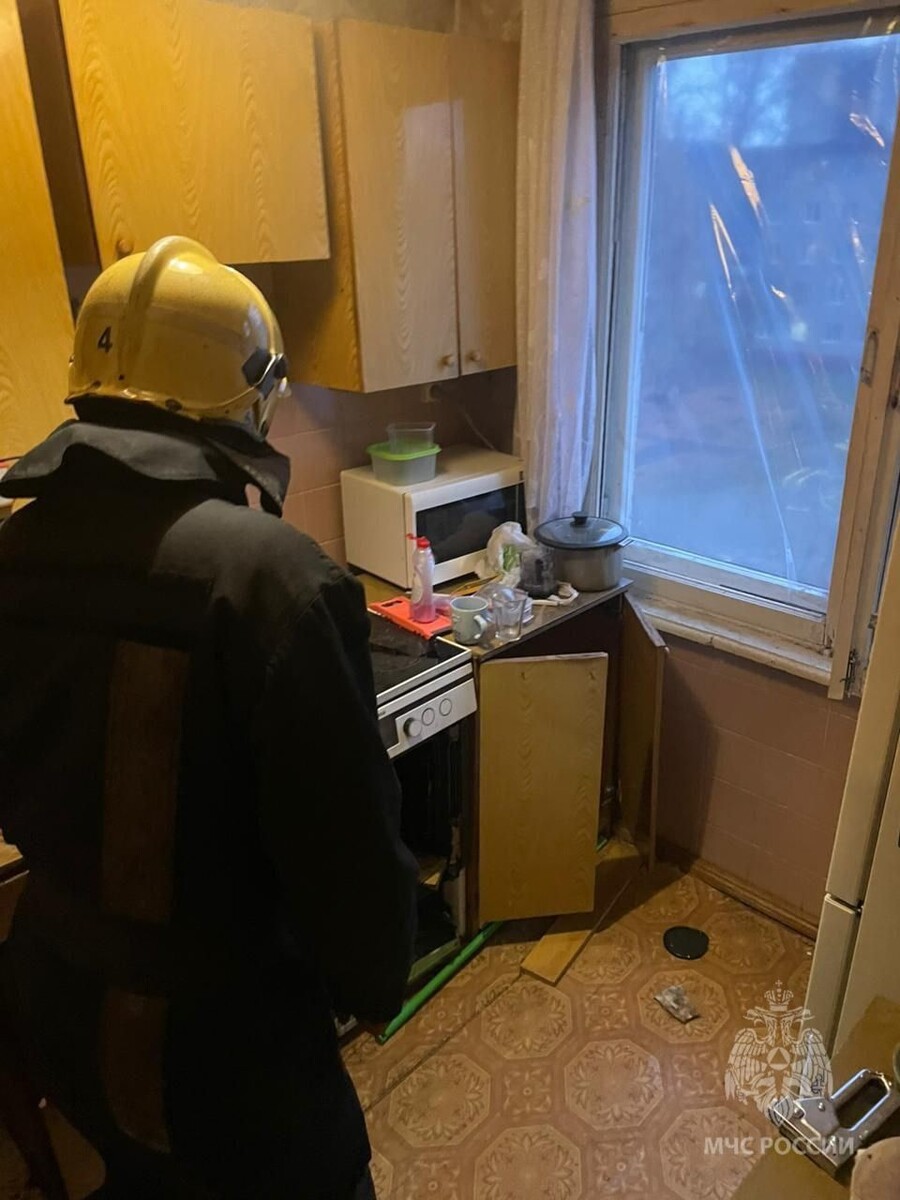    Взрыв газового баллончика в Барнауле. Источник: пресс-служба ГУ МЧС России по Алтайскому краю