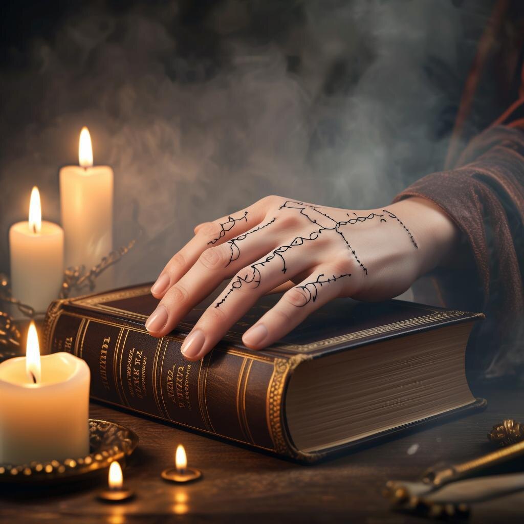 Хиромантия. Иллюстрация сгенерирована нейросетью