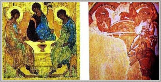 Фреска Троица  Феофана Грека