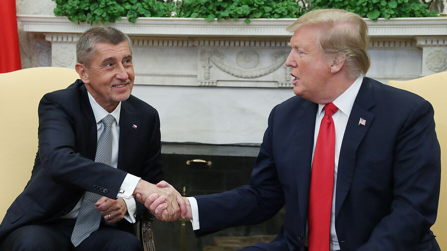    Премьер-министр Чехии Андрей Бабиш и президент США Дональд Трамп во время встречи в Овальном кабинете Белого дома, 7 марта 2019 года / Jonathan Ernst/Reuters