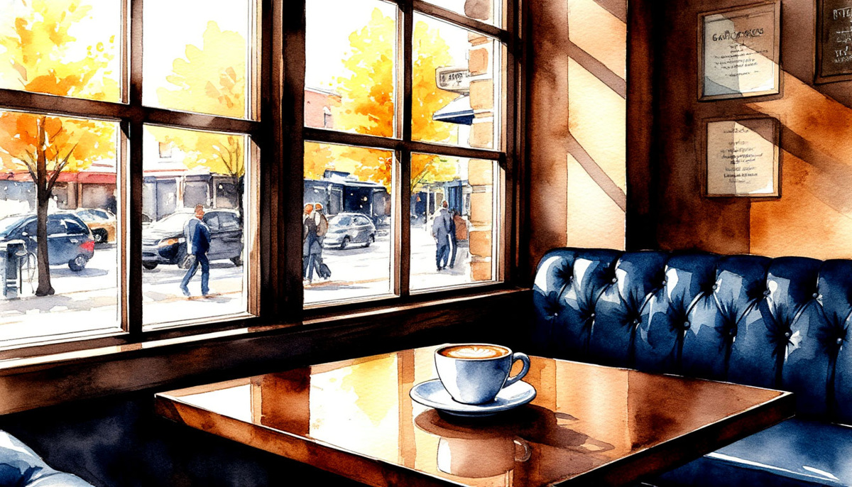 And again AI generated an espresso drink as a cup of cappuccino with corresponding crema and a cup.