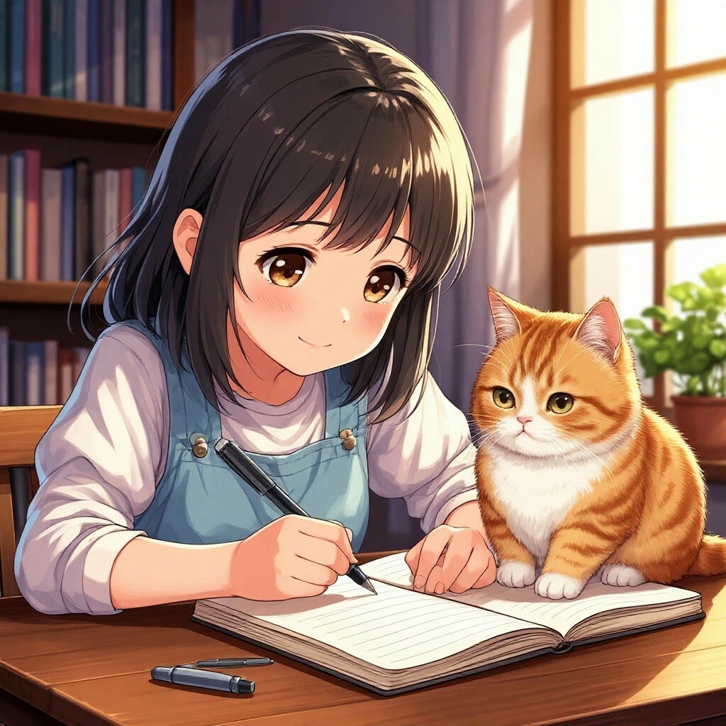 Сижу и прилежно пишу среди котов :)