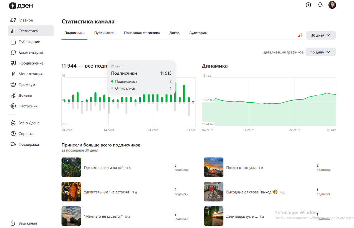 скрин с личного кабинета