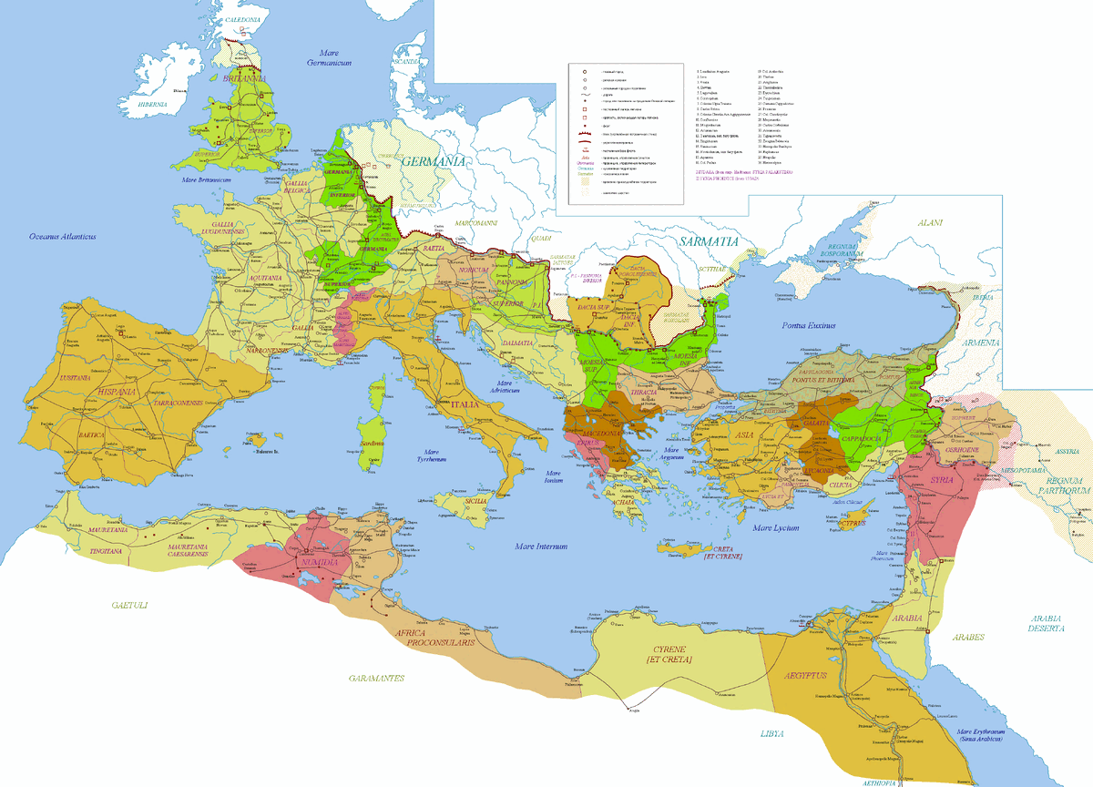 Територрия Римскй империи в момент её могущества