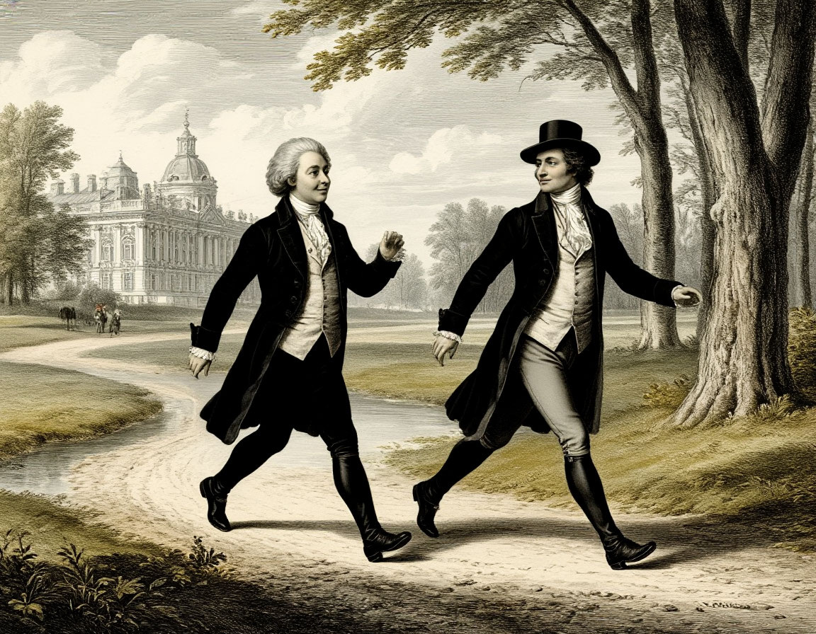 Это спортивная ходьба в эпоху Моцарта. Наверное))