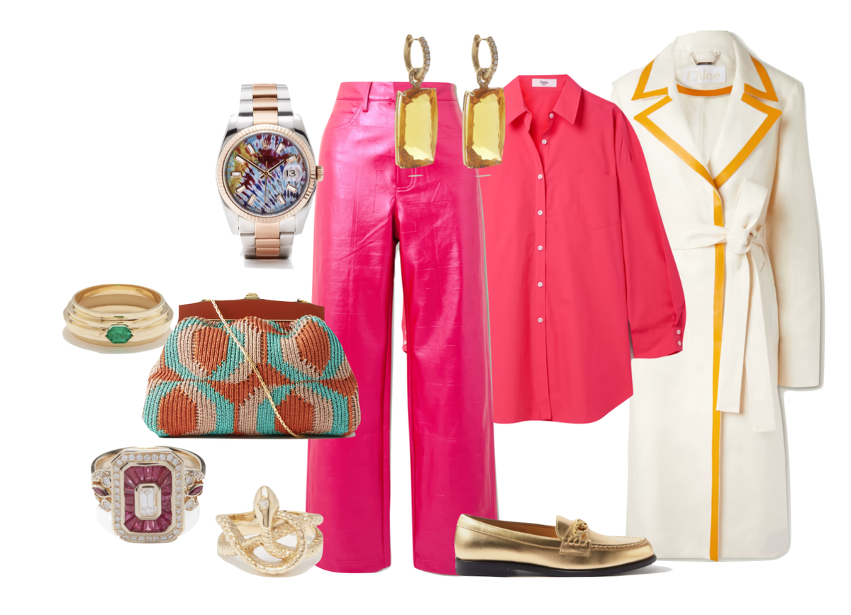 Из моих "Книг стиля". Плащ с контрастным кантом - редкая находка, но зато уж воистину в пир и в мир. 