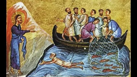 Чудесный лов рыбы (Лк. 5:1-11).