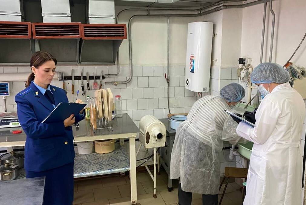    Прокуриатура проверяет школу в Новой Вилге, где зафиксировано массовое отравление учеников начальной школы. Фото: Прокуратура Карелии, официальный тг-канал