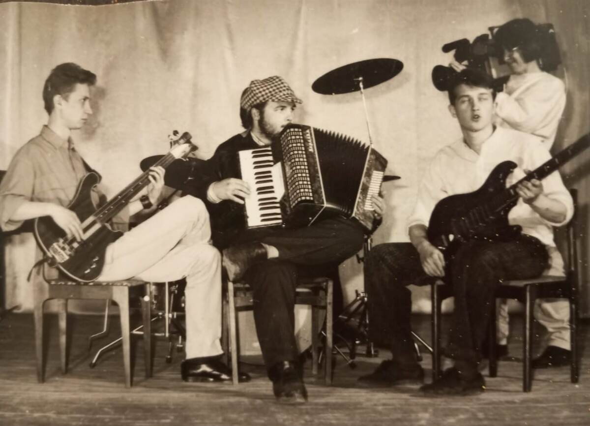 На съёмках клипа Воробей. Архангельск 1995 г. группа Новая Земля