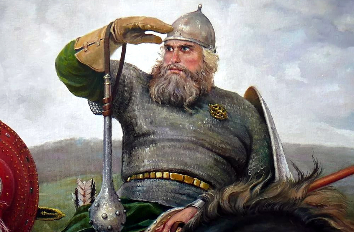 Богатырь Илья Муромец. Фрагмент картины «Три богатыря» Васнецова В. М.