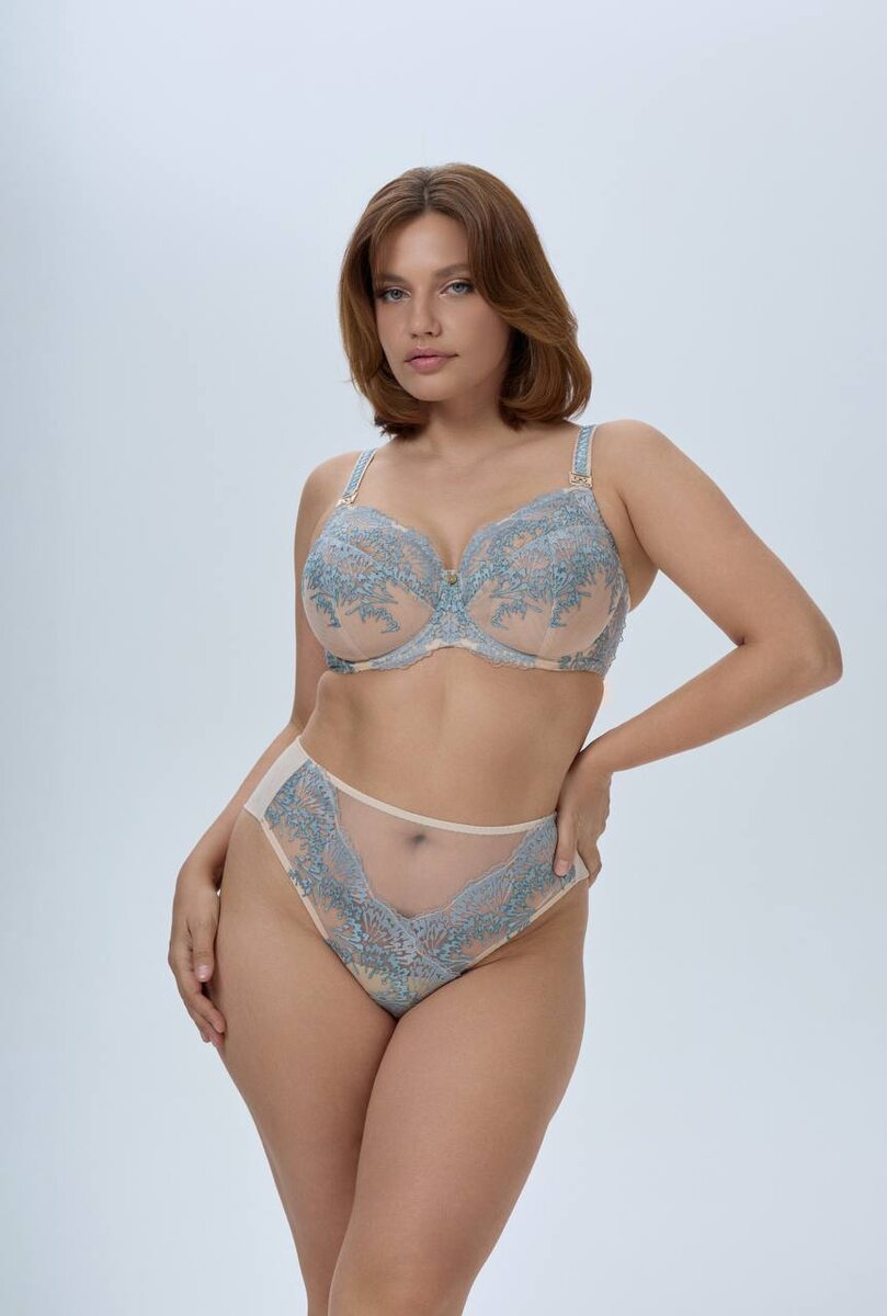 Бюстократия Мираж мягкая чашка Full Cup бежево-голубой / Skin/Blue