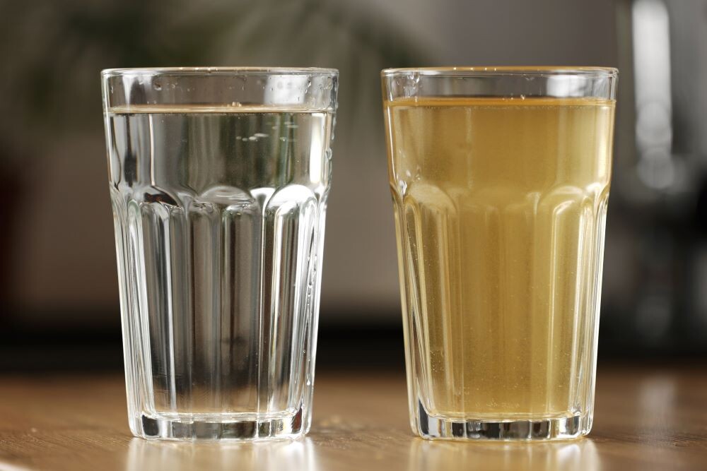 Вода после и до фильтра