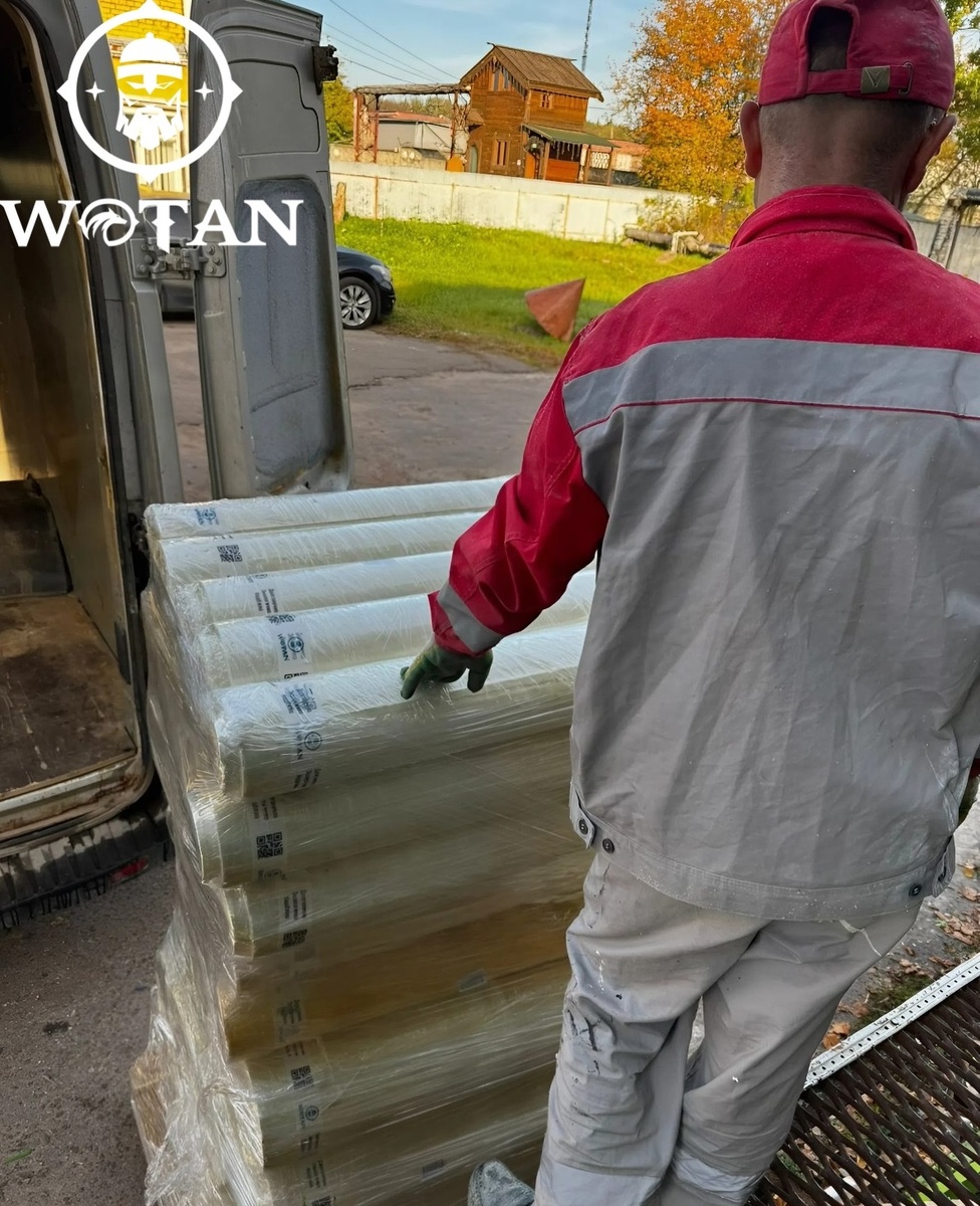 Отгрузка скорлупы для труб Wotan®