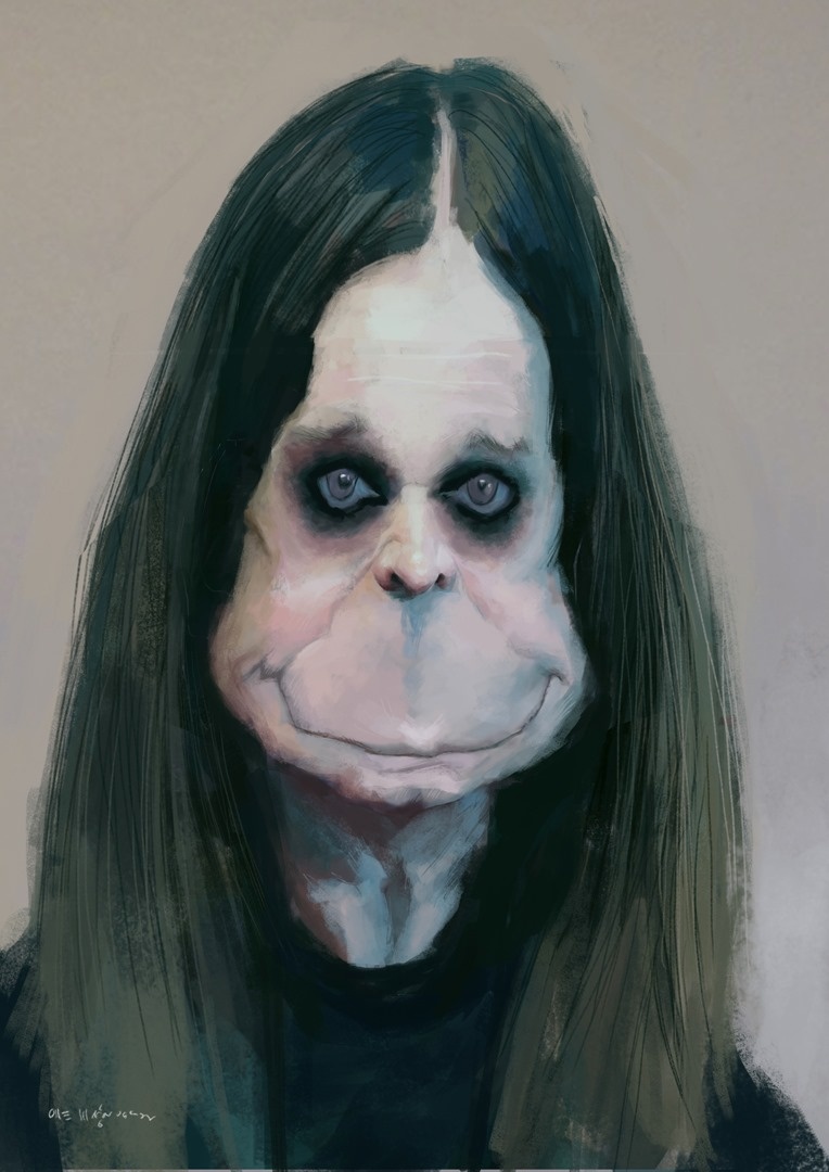 ШАРЖ ОТ ХУДОЖНИКА-КАРИКАТУРИСТА ОЛЛЕ МАГНУССОНА / Olle Magnusson // ОЗЗИ ОСБОРН  / настоящее имя — Джон Майкл Осборн /  — английский рок-певец, автор песен. Один из основателей хеви-метал-группы Black Sabbath, где приобрёл прозвище «Принц тьмы»