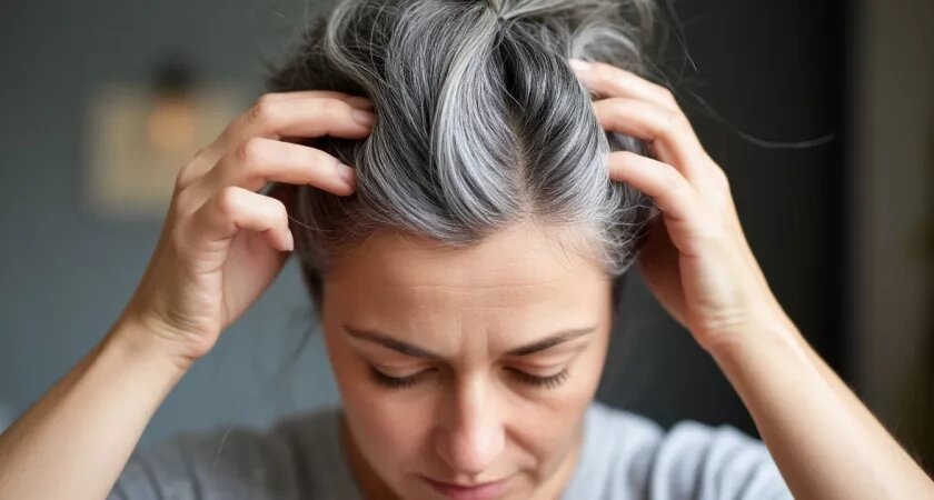    Берём один овощ — и на седину: вот как боремся с "серебром" в волосах — и пряди укрепляем