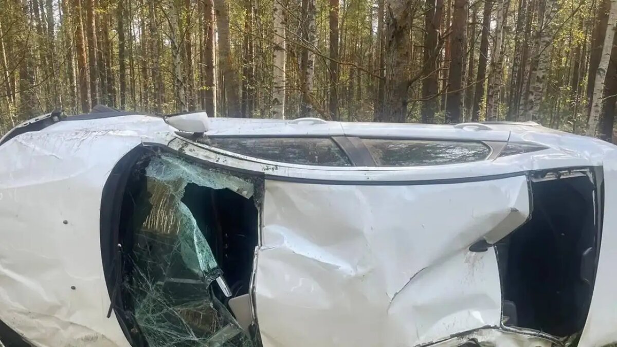    Автомобиль после аварии. © Соцсети