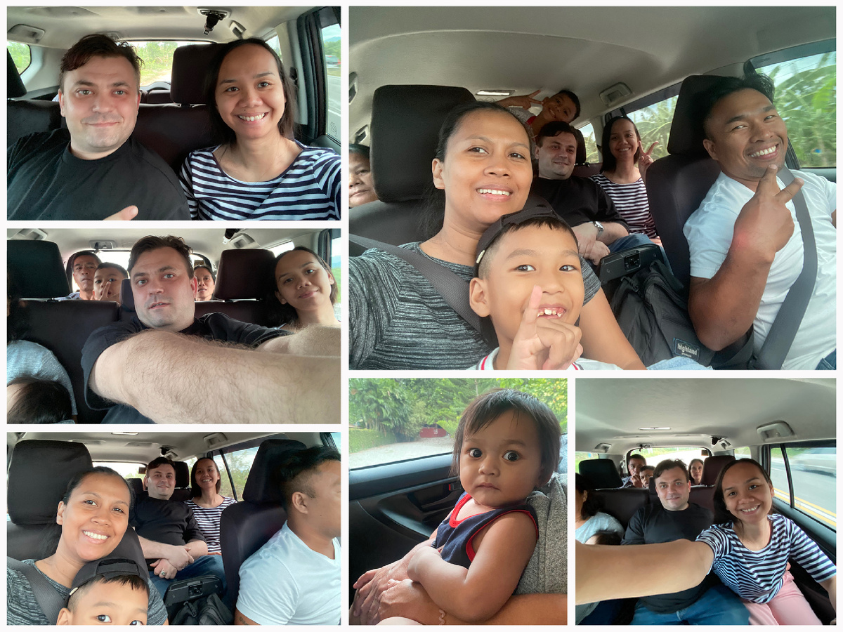 Наши первые совместные фото из машины.