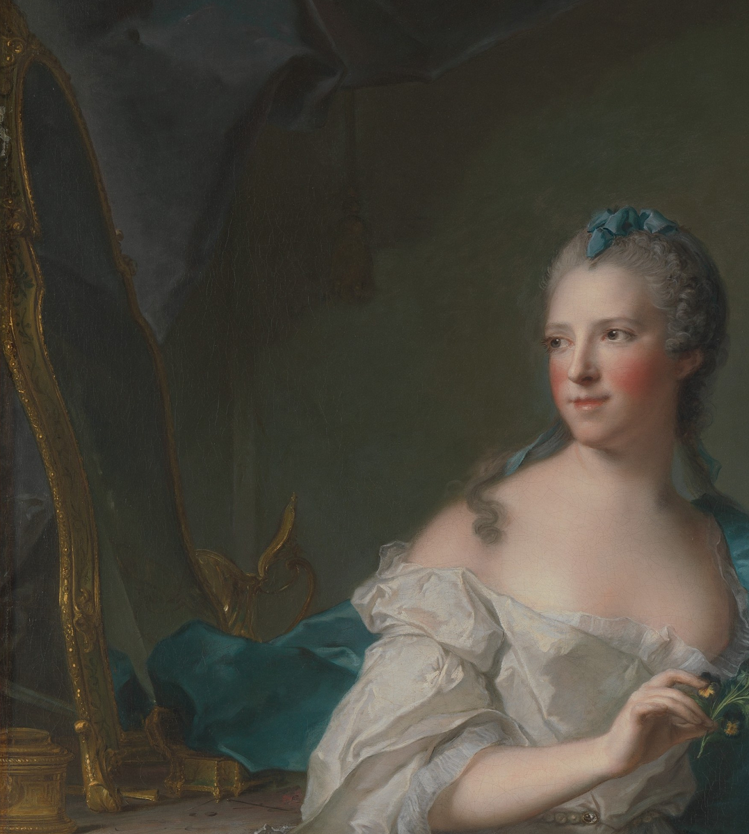 "Портрет мадам Марсолье с дочерью", Жан-Марк Натье, 1749. (с) Из коллекции Метрополитен-музея. Деталь.