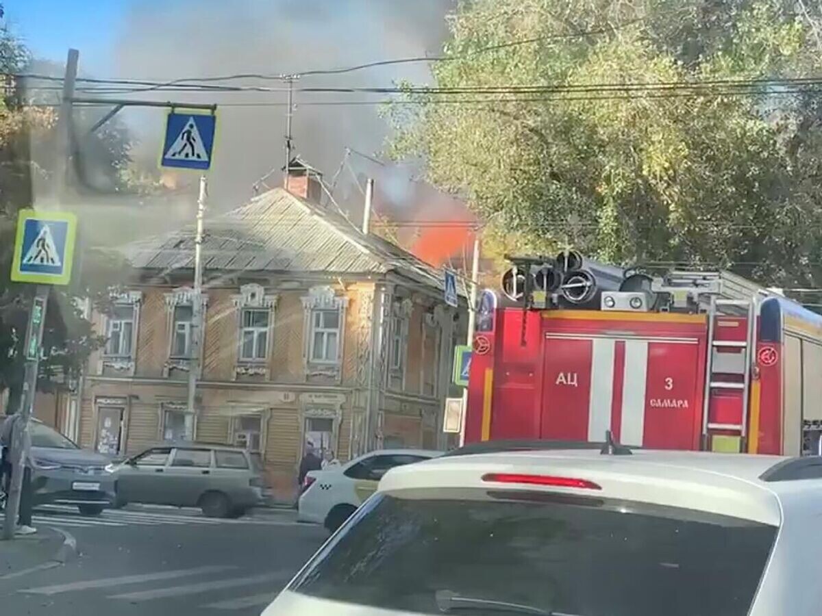    Пожар в Самаре© Кадр видео из соцсетей
