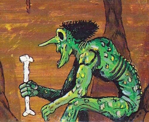 Первый рисунок тролля для ДнД, "Руководство по монстрам", 1977 год (художник - Д. Сазерленд, grognardia.blogspot.com).