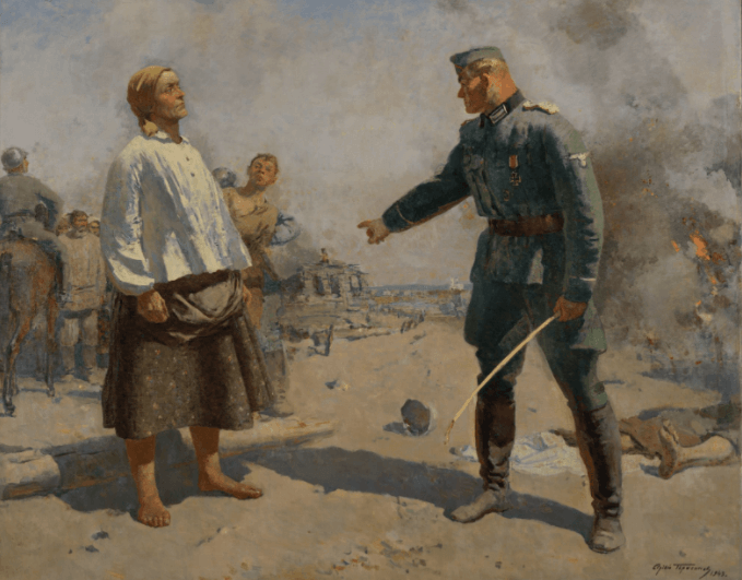 Мать партизана, 1943 год, С. В. Герасимов